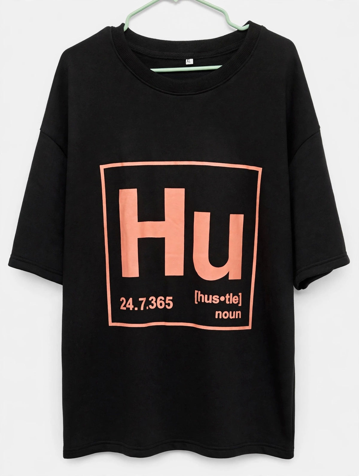 Hustle Oversized Tee in Black