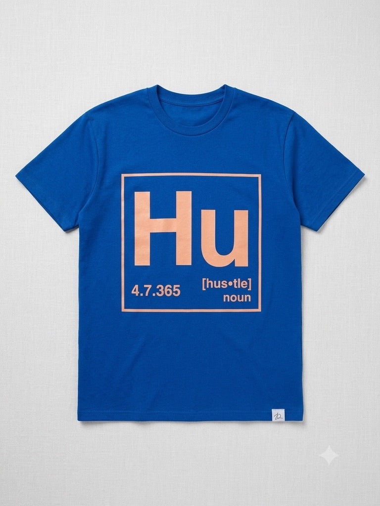 Hustle Oversized Tee in Blue