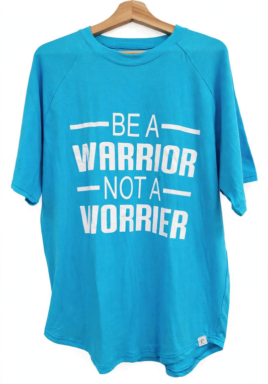 Warrior Tee in Turquoise front
